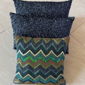 #2886 Embellished multicolor stripe decoration pillows